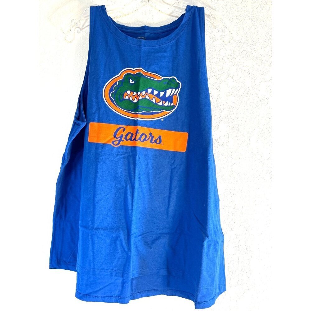 National Collegian Womens/Unisex Graphic Tank Top Blue/Orange Gators Size XL